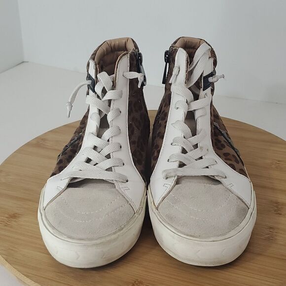 Vintage Havana Dina High-Top Sneaker Leopard Print Studded Women's 7.5 - Picture 3 of 13